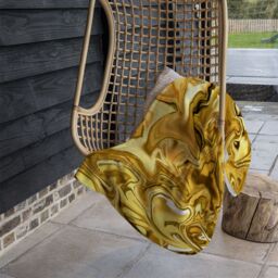 Benjamin Tate Design Golden Liquid Blanket in Natural - Size: 120 cm x 150 cm - thumbnail 4