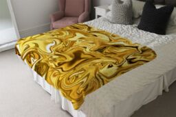 Benjamin Tate Design Golden Liquid Blanket in Natural - Size: 120 cm x 150 cm - thumbnail 3