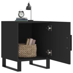 Berkfield Home Bedside Cabinets 2 pcs Black 40x40x50 cm Engineered Wood - Size: 40 x 40 x 50 cm - thumbnail 3