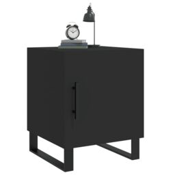 Berkfield Home Bedside Cabinets 2 pcs Black 40x40x50 cm Engineered Wood - Size: 40 x 40 x 50 cm - thumbnail 4