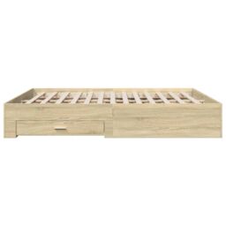 Berkfield Home Bed Frame with Drawers without Mattress Sonoma Oak 180x200 cm Super King in Brown - thumbnail 5