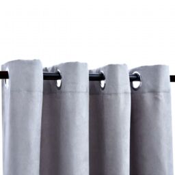 Berkfield Home Blackout Curtains with Metal Rings 2 pcs Grey 140x245 cm - thumbnail 3