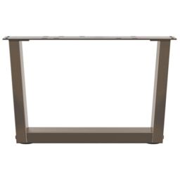 Berkfield Home Dining Table Legs V-Shape 2 pcs Natural Steel 60x(30-31.3) cm Steel in Brown - thumbnail 5