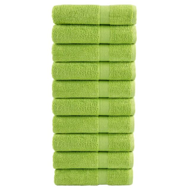 Berkfield Home Premium Bath Towels SOLUND 10 pcs 100x150 cm 600 gsm in Green - image 1