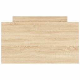 Berkfield Home Bed Frame with Headboard & Footboard Sonoma Oak 90x200 cm in Brown - thumbnail 6