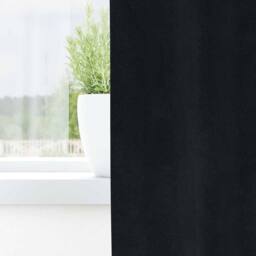 Berkfield Home Elegant Blackout Curtains with Hanging Loops - 2 Black Velvet Panels
