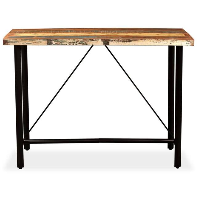 Berkfield Home Bar Table Solid Reclaimed Wood 150x70x107 cm in Brown - Size: 150 x 70 x 107 cm - image 1