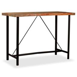 Berkfield Home Bar Table Solid Reclaimed Wood 150x70x107 cm in Brown - Size: 150 x 70 x 107 cm - thumbnail 9