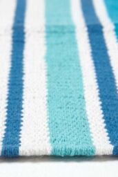 Homescapes Modern Scandinavian Style Striped Cotton Hall Runner, 66 x 200 cm in Blue - Size: 60 cm x 100 cm - thumbnail 4