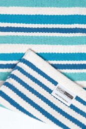 Homescapes Modern Scandinavian Style Striped Cotton Hall Runner, 66 x 200 cm in Blue - Size: 60 cm x 100 cm - thumbnail 5