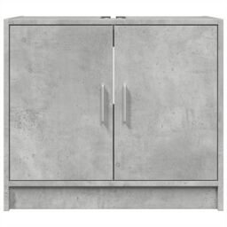 Berkfield Home Sink Cabinet Concrete Grey 63x29x55 cm Engineered Wood - Size: 63 x 29 x 55 cm - thumbnail 4