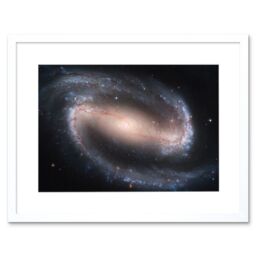 Artery8 Wall Art Print Hubble Space Astronomy Barred Spiral Galaxy NGC 1300 Blue Red Star Clusters Glowing Gas & Interstellar Dust Clouds Artwork - thumbnail 1
