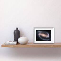 Artery8 Wall Art Print Hubble Space Astronomy Barred Spiral Galaxy NGC 1300 Blue Red Star Clusters Glowing Gas & Interstellar Dust Clouds Artwork - thumbnail 2