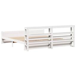 Berkfield Home Bed Frame with Headboard without Mattress White 180x200 cm Super King - thumbnail 8