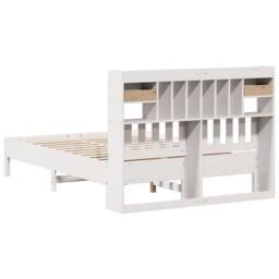 Berkfield Home Decorative Bookcase Bed without Mattress White 135x190 cm Double - thumbnail 6
