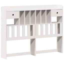 Berkfield Home Decorative Bookcase Bed without Mattress White 135x190 cm Double - thumbnail 7
