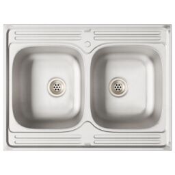 "Berkfield Home Sink Base Cabinet ""Porto"" with Sink Artisan Oak 80x46x84, 5 cm Engineered Wood in Brown" - thumbnail 8