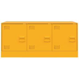 Berkfield Home TV Cabinet Mustard Yellow 99x39x44 cm Steel - Size: 99 x 39 x 44 cm - thumbnail 6