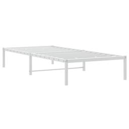 Berkfield Home Metal Bed Frame without Mattress White 90x190cm - Size: 90x190 cm - thumbnail 7
