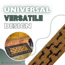 Marco Paul Beige Coir Sausage dog Nonslip Doormat Insert - Size: 100 cm diameter - thumbnail 6