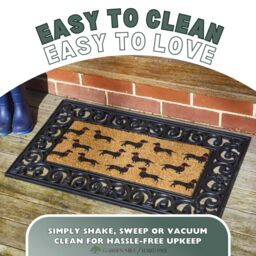 Marco Paul Beige Coir Sausage dog Nonslip Doormat Insert - Size: 100 cm diameter - thumbnail 5