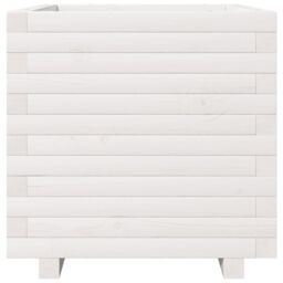 Berkfield Home Garden Planter White 50x50x49.5 cm Solid Wood Pine - thumbnail 5
