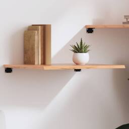 Berkfield Home Beautiful Wall Shelf Light Brown 60x50x2 cm Treated Solid Wood Oak - Size: 60 x 50 x 2 cm - thumbnail 2