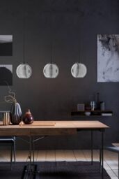 Eglo Ariscani Smoked Black Glass 3-Light Pendant - thumbnail 2