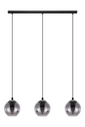 Eglo Ariscani Smoked Black Glass 3-Light Pendant - thumbnail 4