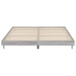 Berkfield Home Bed Frame Grey Sonoma 140x200 cm Engineered Wood - thumbnail 6