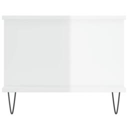 Berkfield Home Coffee Table High Gloss White 90x50x40 cm Engineered Wood - Size: 90 x 50 x 40 cm - thumbnail 7