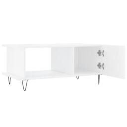 Berkfield Home Coffee Table High Gloss White 90x50x40 cm Engineered Wood - Size: 90 x 50 x 40 cm - thumbnail 6