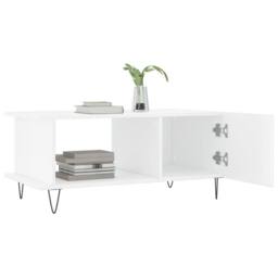 Berkfield Home Coffee Table High Gloss White 90x50x40 cm Engineered Wood - Size: 90 x 50 x 40 cm - thumbnail 4