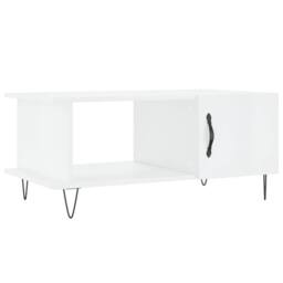 Berkfield Home Coffee Table High Gloss White 90x50x40 cm Engineered Wood - Size: 90 x 50 x 40 cm - thumbnail 1