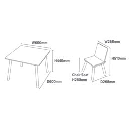 Liberty House Toys Kids Pink Table & Two Chairs Set in Dusty Pink - thumbnail 9