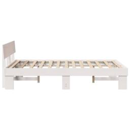 Berkfield Home Bed Frame with Headboard White 120 x 200 cm Solid Pine Wood - thumbnail 6