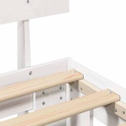 Berkfield Home Bed Frame with Headboard White 120 x 200 cm Solid Pine Wood - thumbnail 8