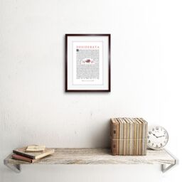 "Artery8 Wall Art Print Desiderata Ehrmann Floral Artwork Framed 9X7 Inch in Brown - Size: W7"" x H9""" - thumbnail 2
