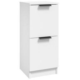 Berkfield Home Sideboard White 30x30x70 cm Engineered Wood - Size: 30 x 30 x 70 cm - thumbnail 2