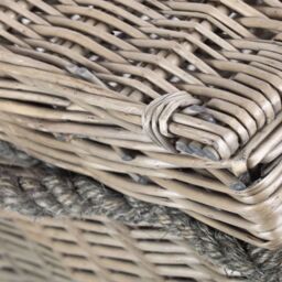 Red Hamper Wicker 58cm Unlined Antique Wash Storage Basket in Grey - thumbnail 5