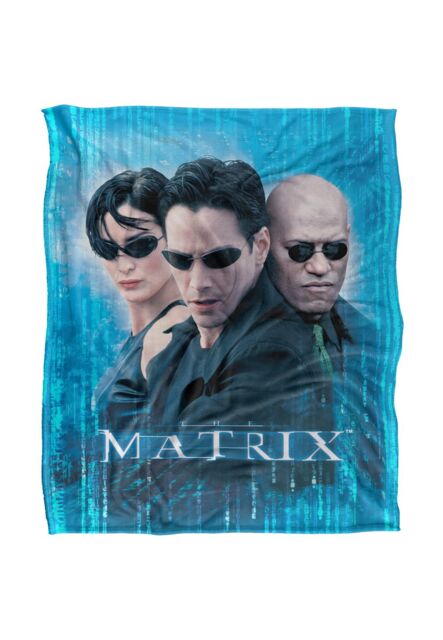 Warner Brothers The Matrix Silky Touch Super Soft Throw Blanket 152x127cm in White - Size: 152x127 cm - image 1