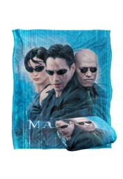 Warner Brothers The Matrix Silky Touch Super Soft Throw Blanket 152x127cm in White - Size: 152x127 cm - thumbnail 2