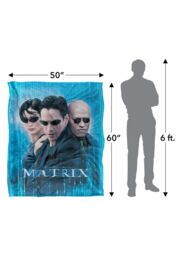 Warner Brothers The Matrix Silky Touch Super Soft Throw Blanket 152x127cm in White - Size: 152x127 cm - thumbnail 3