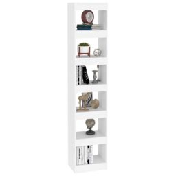 Berkfield Home Book Cabinet/Room Divider White 40x30x198 cm - Size: 40 x 30 x 198 cm - thumbnail 4