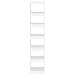 Berkfield Home Book Cabinet/Room Divider White 40x30x198 cm - Size: 40 x 30 x 198 cm - thumbnail 5