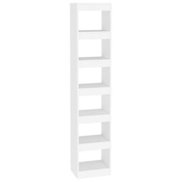 Berkfield Home Book Cabinet/Room Divider White 40x30x198 cm - Size: 40 x 30 x 198 cm - thumbnail 2
