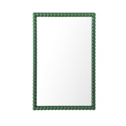 Home Garden Direct Lecco Wooden Wall Mirror with Beaded Frame 60x90cm in Green - Size: 60x90 cm - thumbnail 3