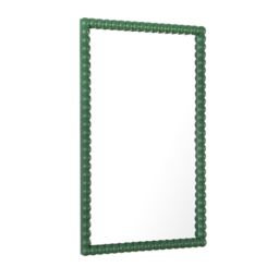 Home Garden Direct Lecco Wooden Wall Mirror with Beaded Frame 60x90cm in Green - Size: 60x90 cm - thumbnail 2