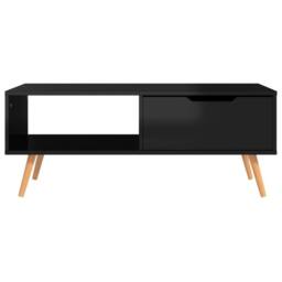 Berkfield Home Elegant Coffee Table High Gloss Black 100x49.5x43 cm Engineered Wood