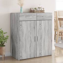 Berkfield Home Sideboard Grey Sonoma 80x42.5x93 cm Engineered Wood - thumbnail 2